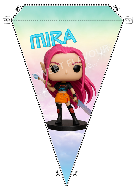 Fanion Banderolle à imprimer Demon Hunter Mira POP