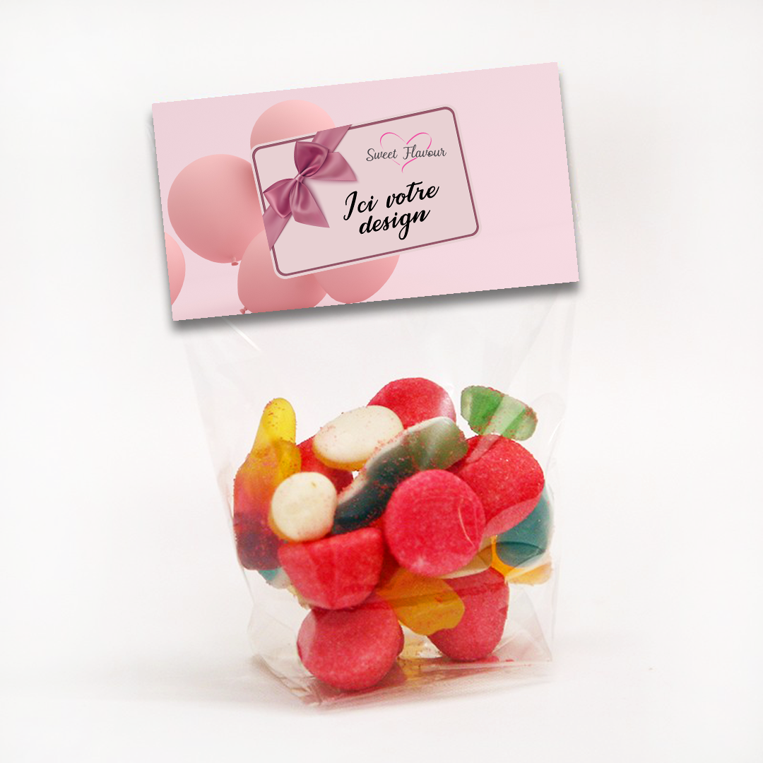 Sachet de Bonbon personnalisable type "CANDY BAG" (lot de 5)